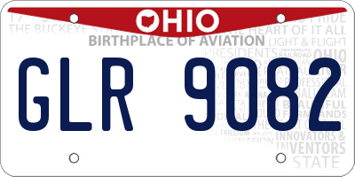 OH license plate GLR9082