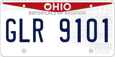 OH license plate GLR9101