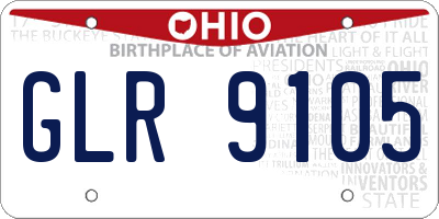 OH license plate GLR9105