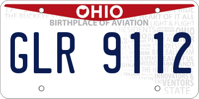 OH license plate GLR9112