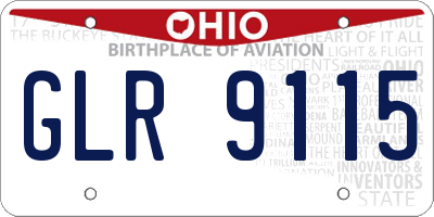 OH license plate GLR9115