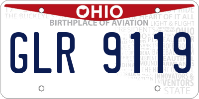 OH license plate GLR9119