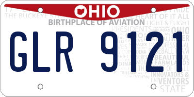 OH license plate GLR9121