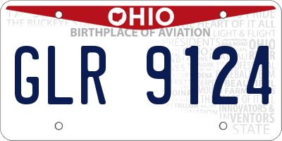 OH license plate GLR9124