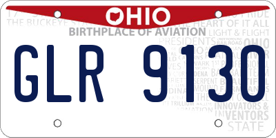 OH license plate GLR9130