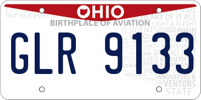 OH license plate GLR9133