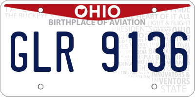 OH license plate GLR9136