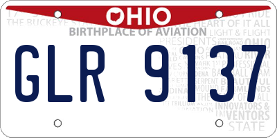 OH license plate GLR9137