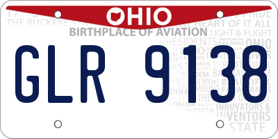 OH license plate GLR9138