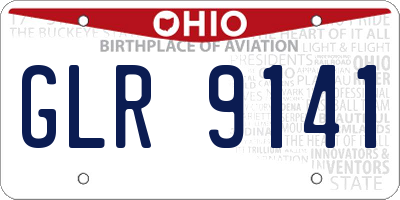 OH license plate GLR9141