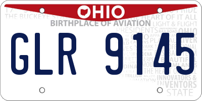 OH license plate GLR9145