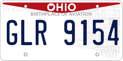 OH license plate GLR9154