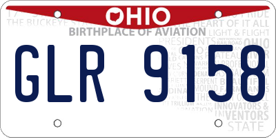 OH license plate GLR9158
