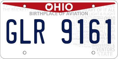 OH license plate GLR9161
