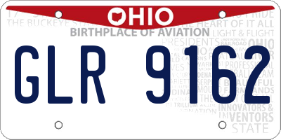 OH license plate GLR9162