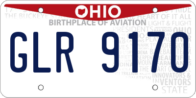 OH license plate GLR9170