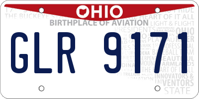 OH license plate GLR9171