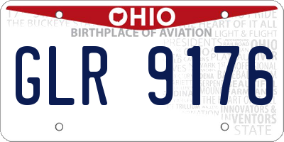 OH license plate GLR9176