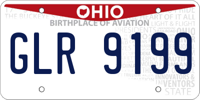 OH license plate GLR9199