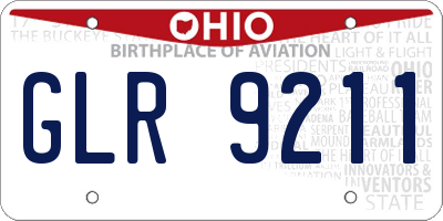 OH license plate GLR9211