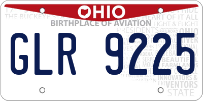OH license plate GLR9225