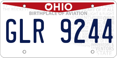 OH license plate GLR9244