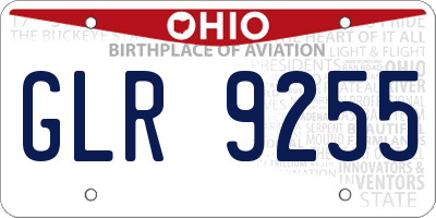 OH license plate GLR9255