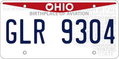 OH license plate GLR9304