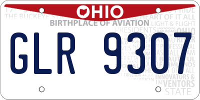 OH license plate GLR9307