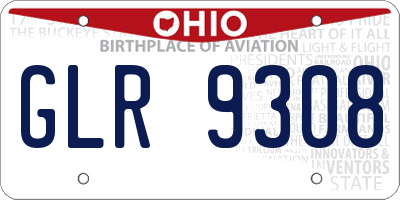 OH license plate GLR9308