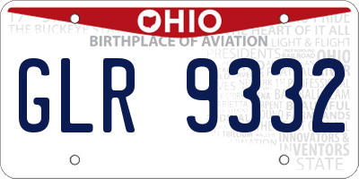 OH license plate GLR9332