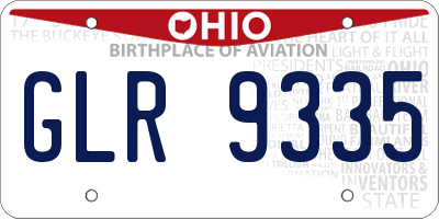 OH license plate GLR9335