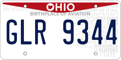 OH license plate GLR9344