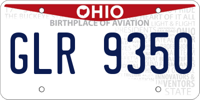 OH license plate GLR9350