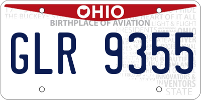 OH license plate GLR9355