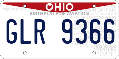 OH license plate GLR9366