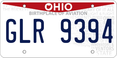 OH license plate GLR9394