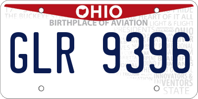 OH license plate GLR9396