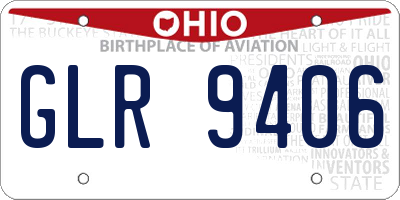 OH license plate GLR9406