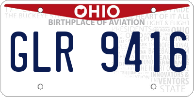 OH license plate GLR9416