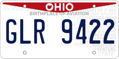 OH license plate GLR9422