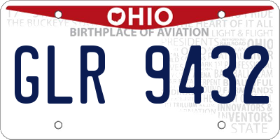 OH license plate GLR9432