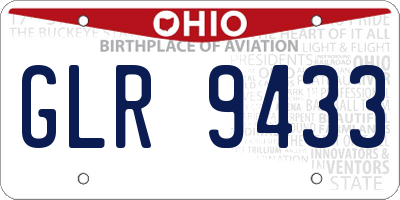 OH license plate GLR9433