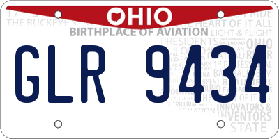 OH license plate GLR9434