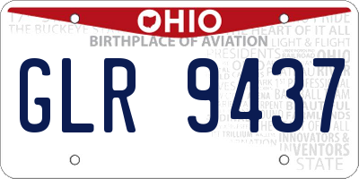 OH license plate GLR9437