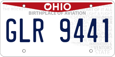 OH license plate GLR9441