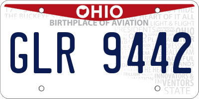 OH license plate GLR9442