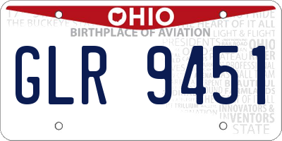 OH license plate GLR9451