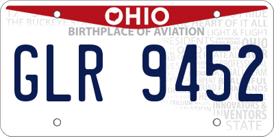 OH license plate GLR9452