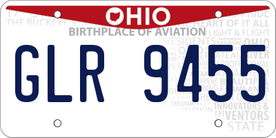 OH license plate GLR9455